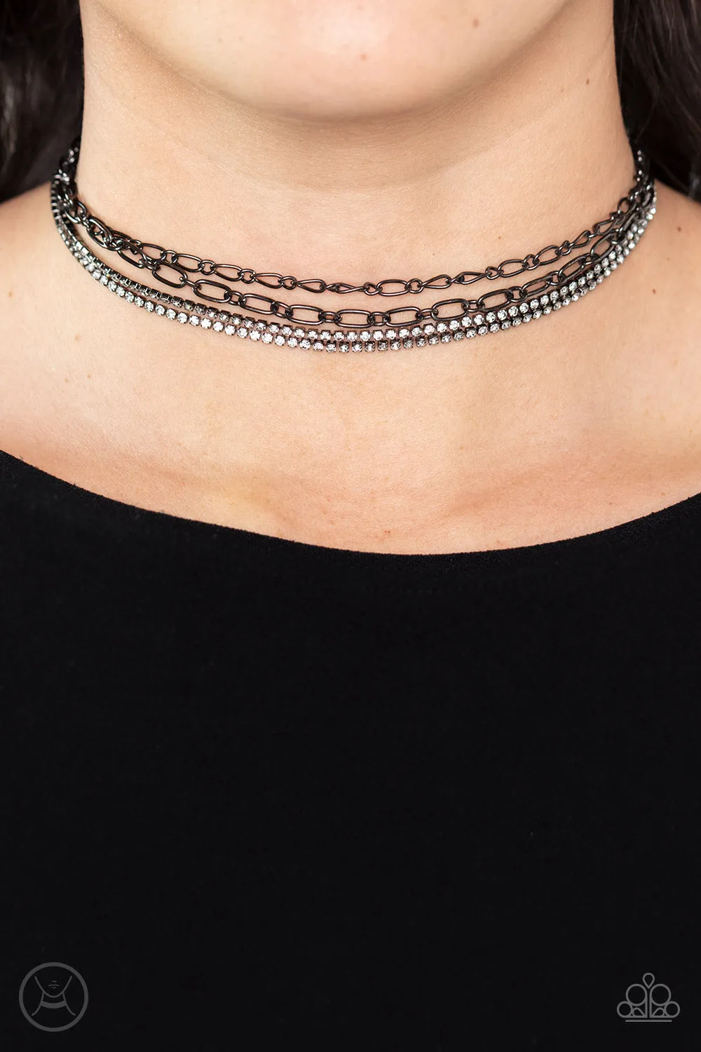 Glitter and Gossip - Black Choker Necklace