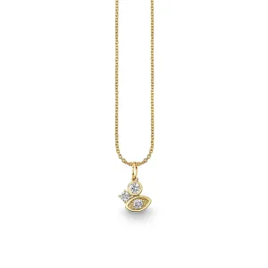 Gold & Diamond Marquise Eye Cluster Charm