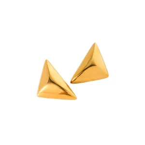 Gold Belen Chunky Triangle Earrings