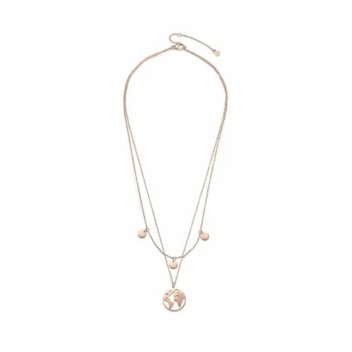 Gold Plated Stainless Steel World Map Necklace