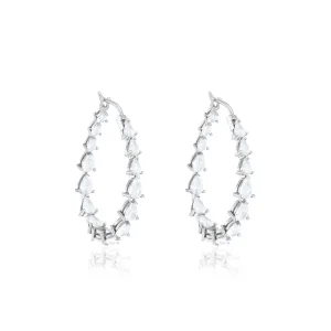 Graduated Teardrop Inside-Out Hoop Earrings