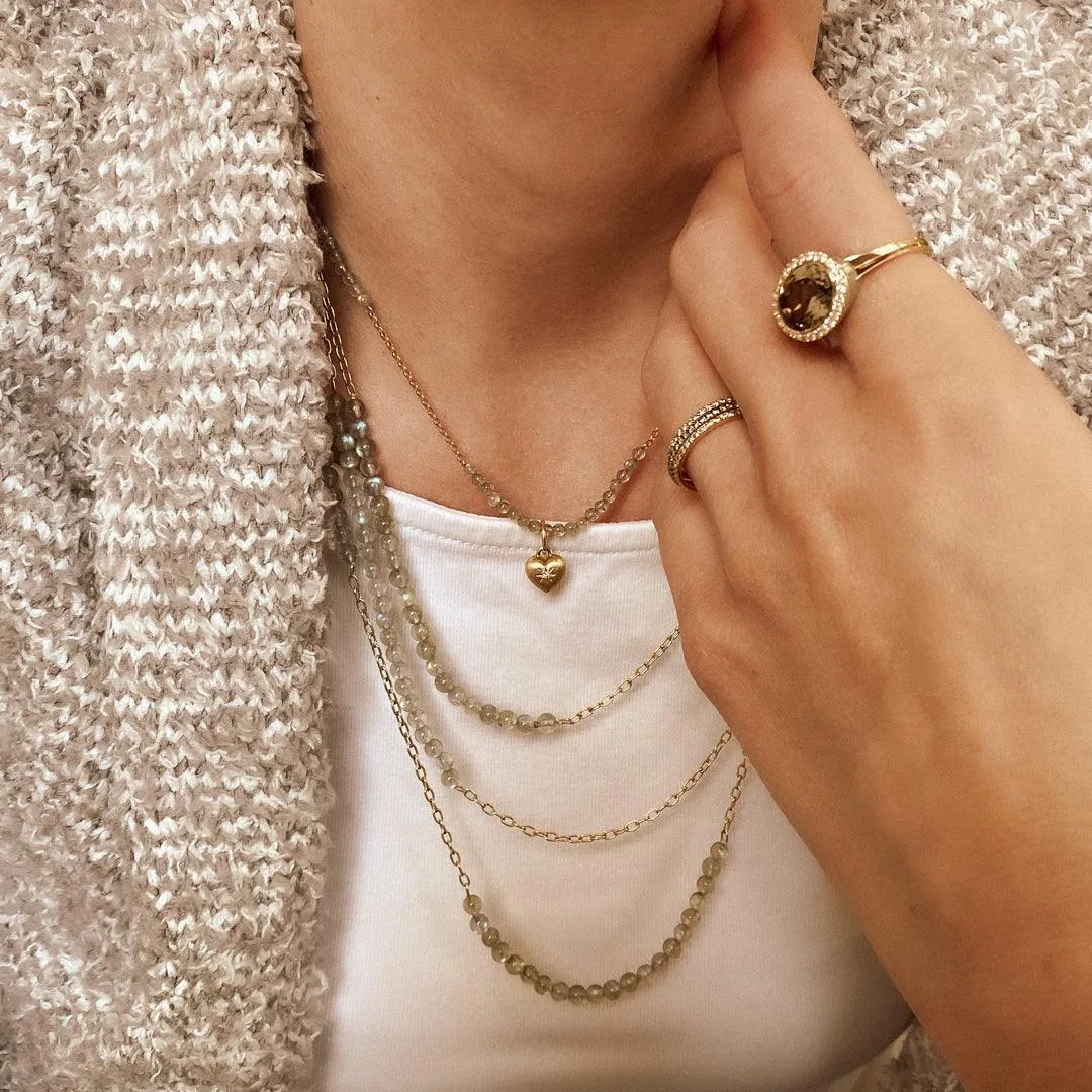 Grande Bead Station Chain in Labradorite