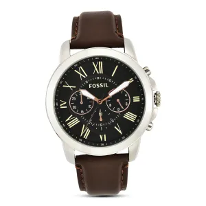 Grant Chronograph Brown Leather Watch
