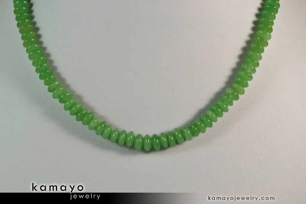 GREEN AVENTURINE NECKLACE - Roundel Beads