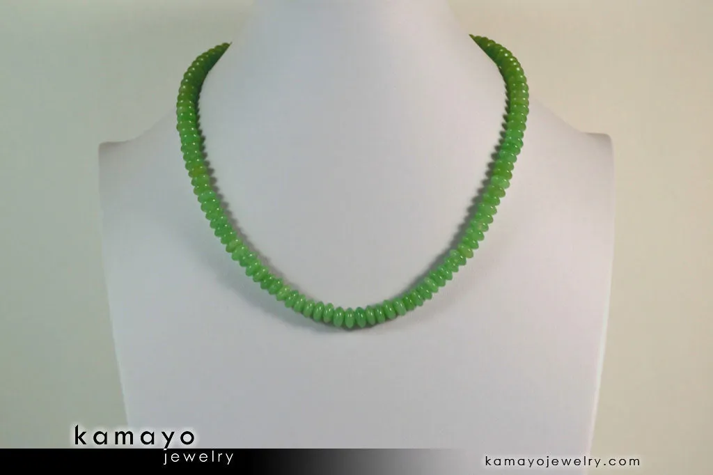 GREEN AVENTURINE NECKLACE - Roundel Beads
