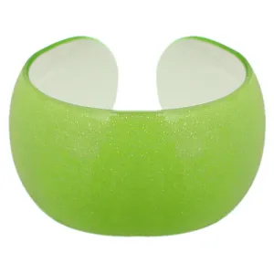 Green Glitter Sparkle Cuff Bracelet