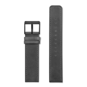 Grey Flat Leather Strap