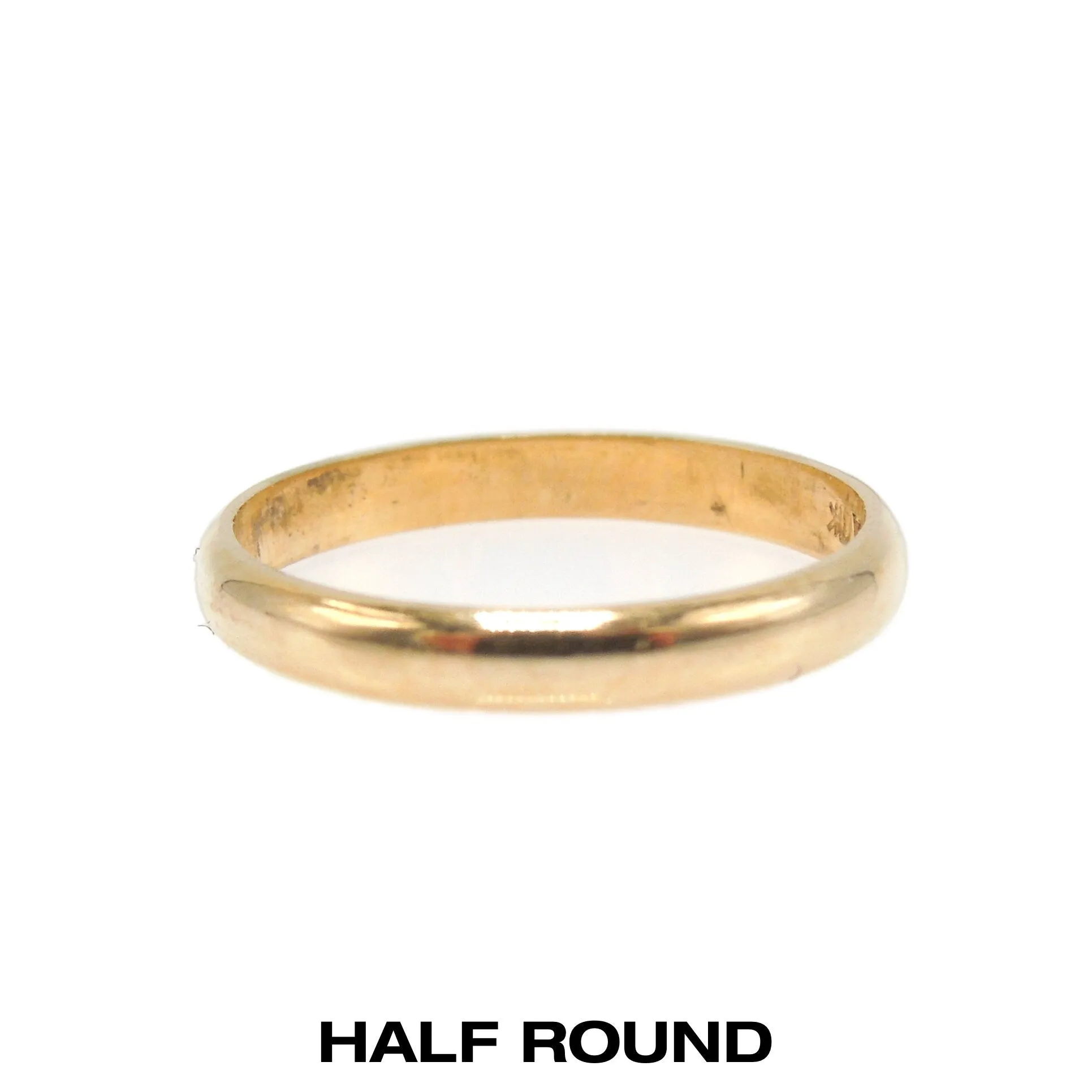 Group of 10K Yellow Gold Baby Rings - Half Round, Signet, Sapphire, Heart, Floral Motif