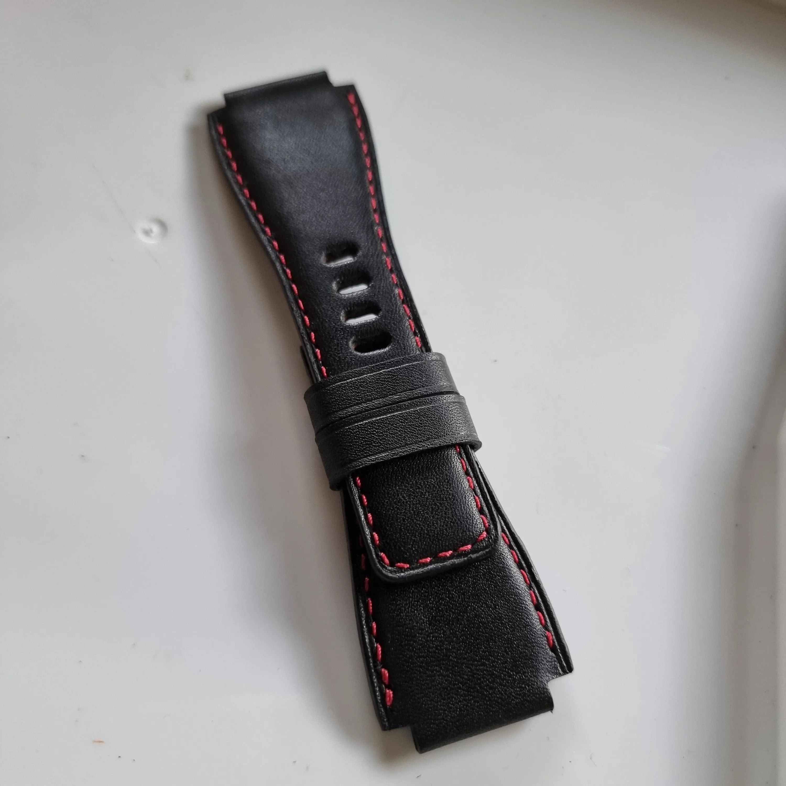 Handmade leather strap for bell & ross