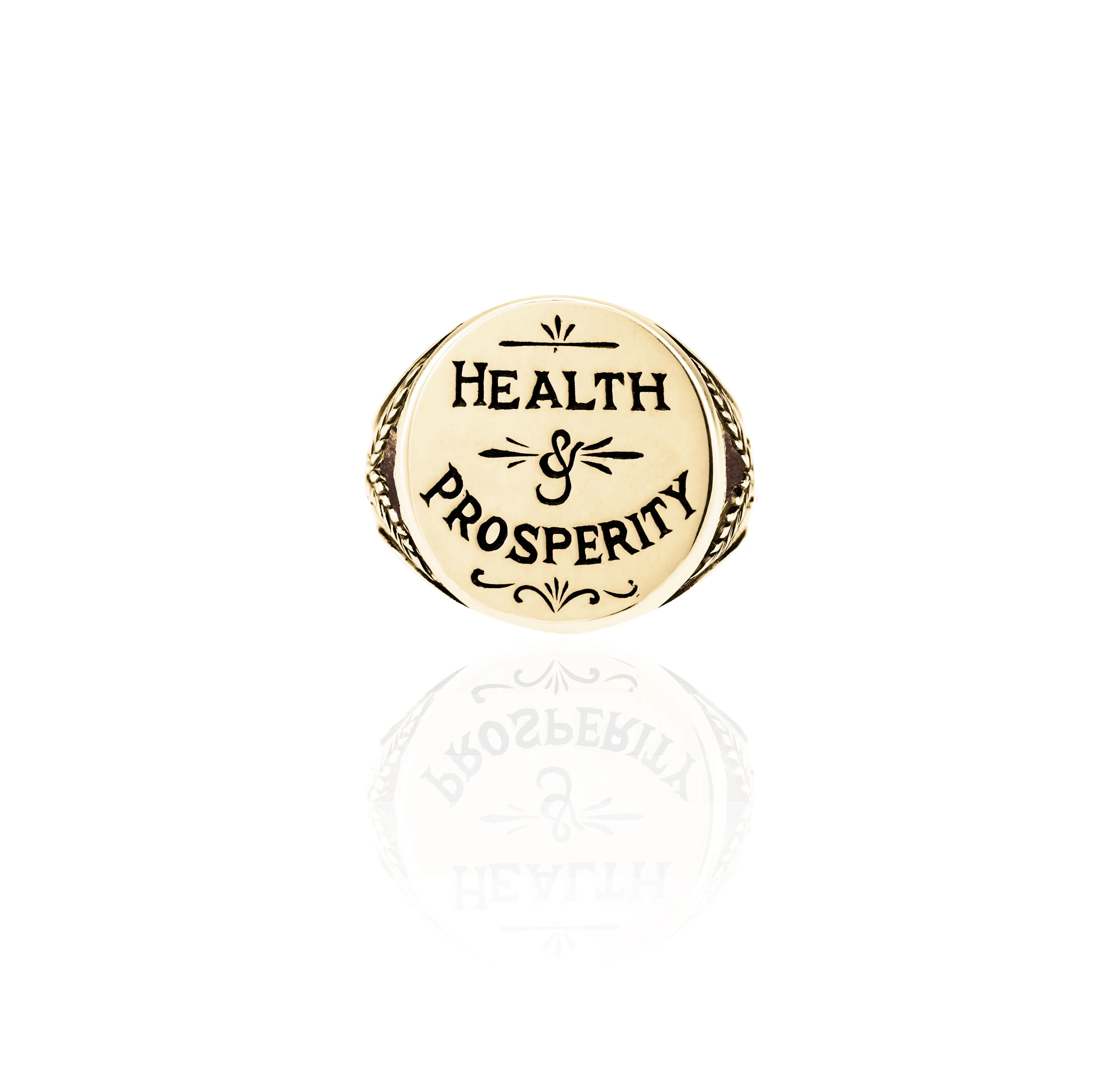 Health and Prosperity Signet Ring