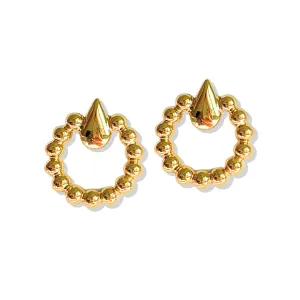 Helen Drop Beads Gold Earrings