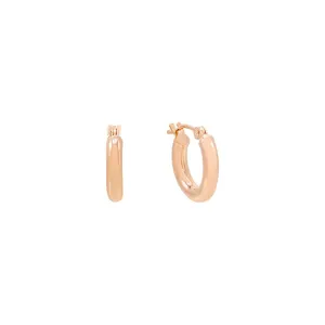 Hollow Hoop Earring 14K