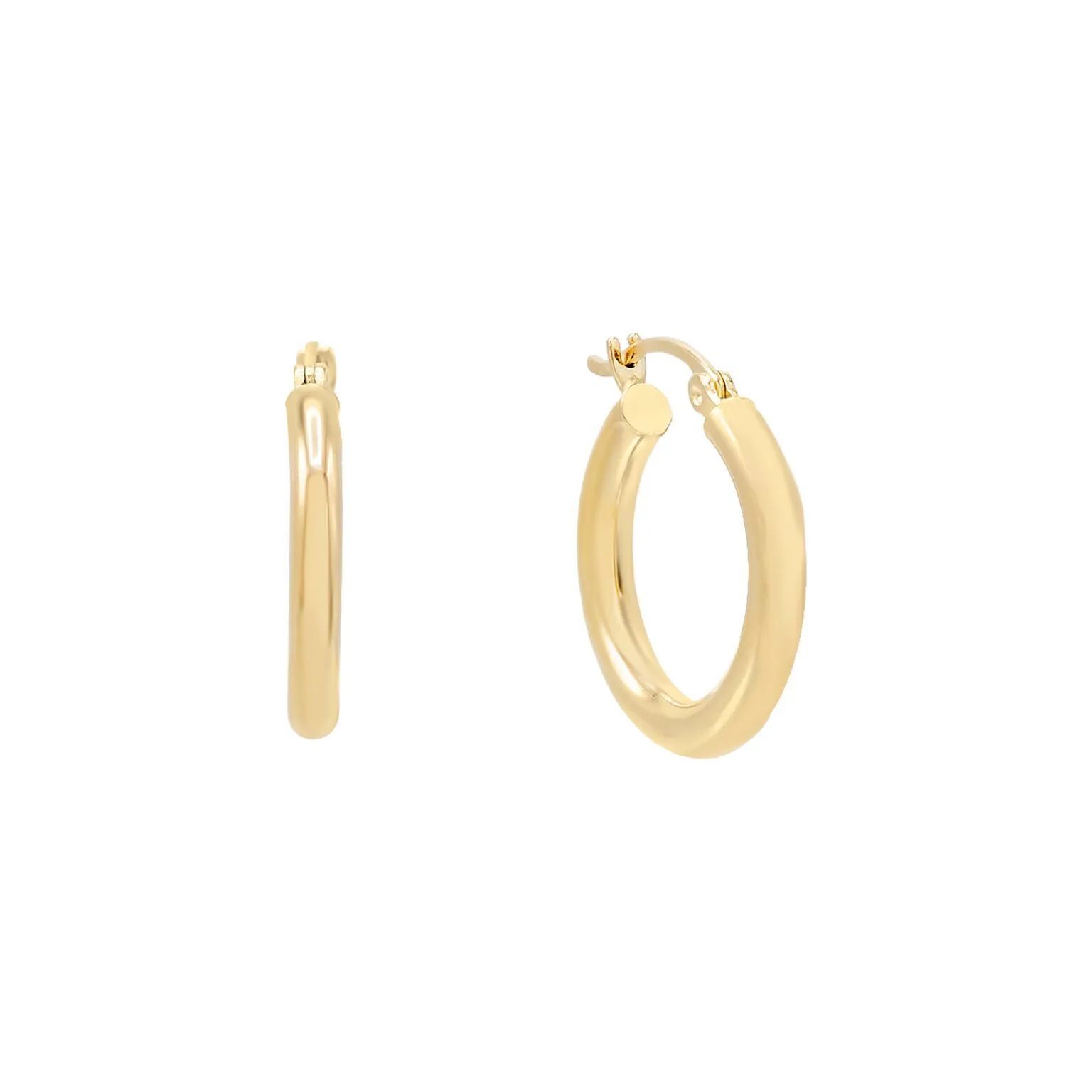 Hollow Hoop Earring 14K