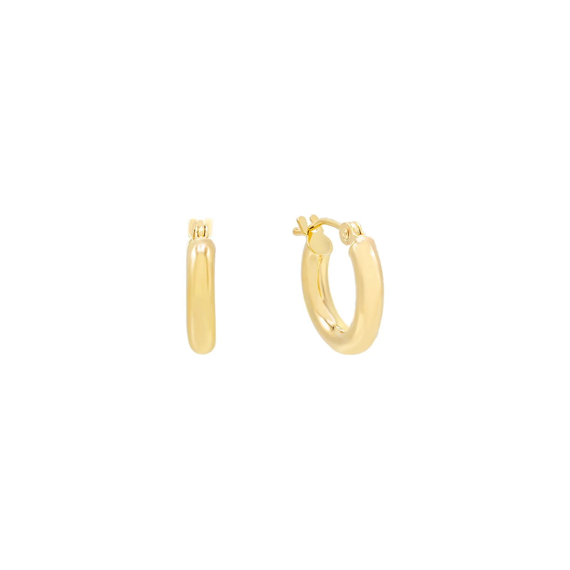 Hollow Hoop Earring 14K