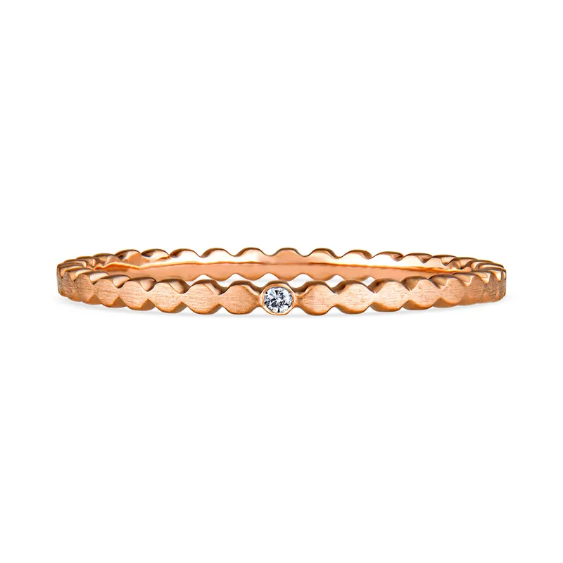 Honeycomb Stacking Diamond Ring
