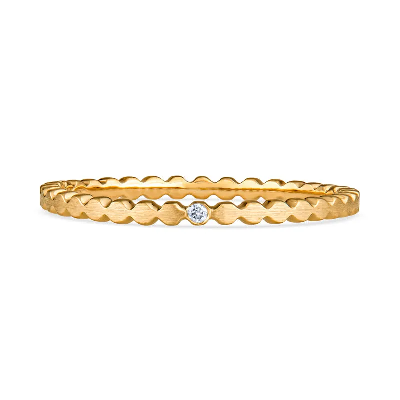 Honeycomb Stacking Diamond Ring