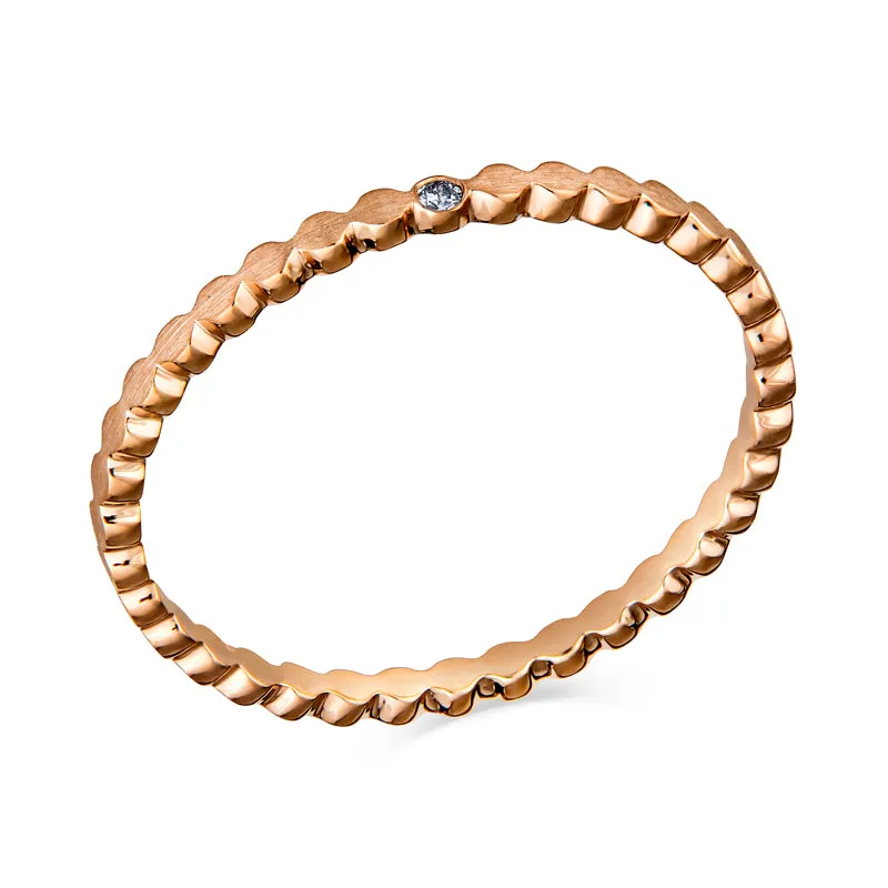 Honeycomb Stacking Diamond Ring