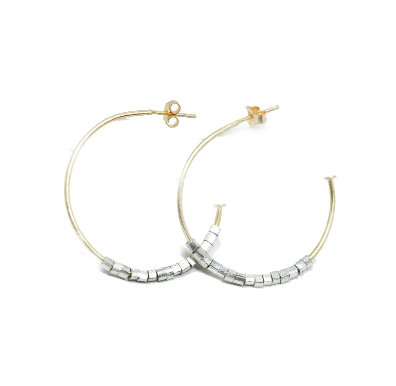 Hoop No. 23 Square Sterling Beads