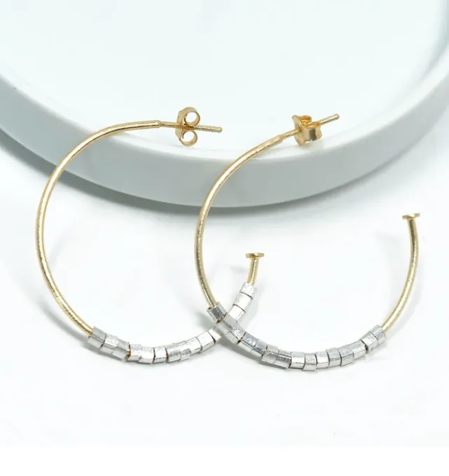 Hoop No. 23 Square Sterling Beads