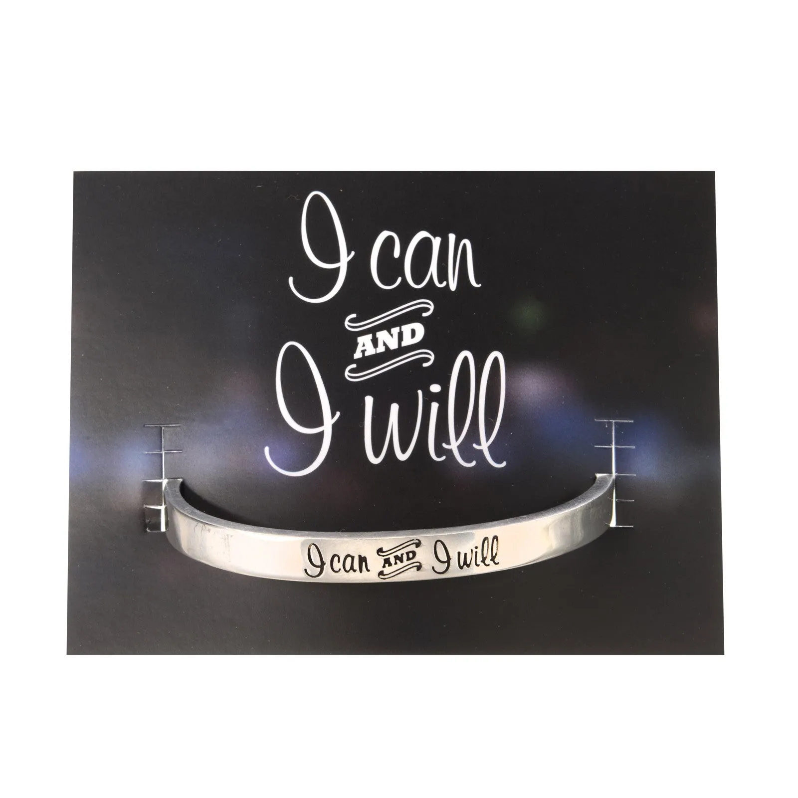 I Can and I Will Quotable Cuff Bracelet
