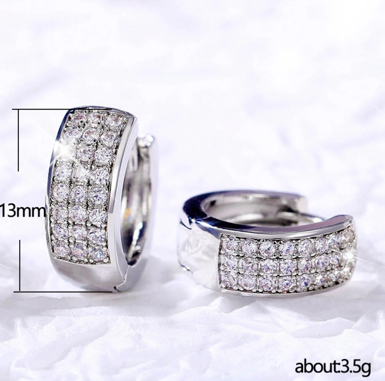 Iced Out Earrings | Diamond Earrings | Womens Earrings | Mens Diamond Earrings | Diamond Hoop Earrings | Hip Hop Earrings |  Mens Earrings