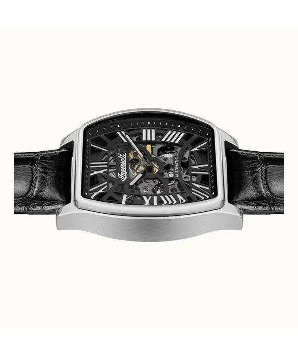 Ingersoll The California Leather Strap Skeleton Black Dial Automatic I14202 Men's Watch