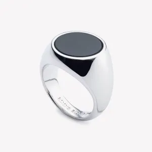 INLAID SIGNET RING - ONYX