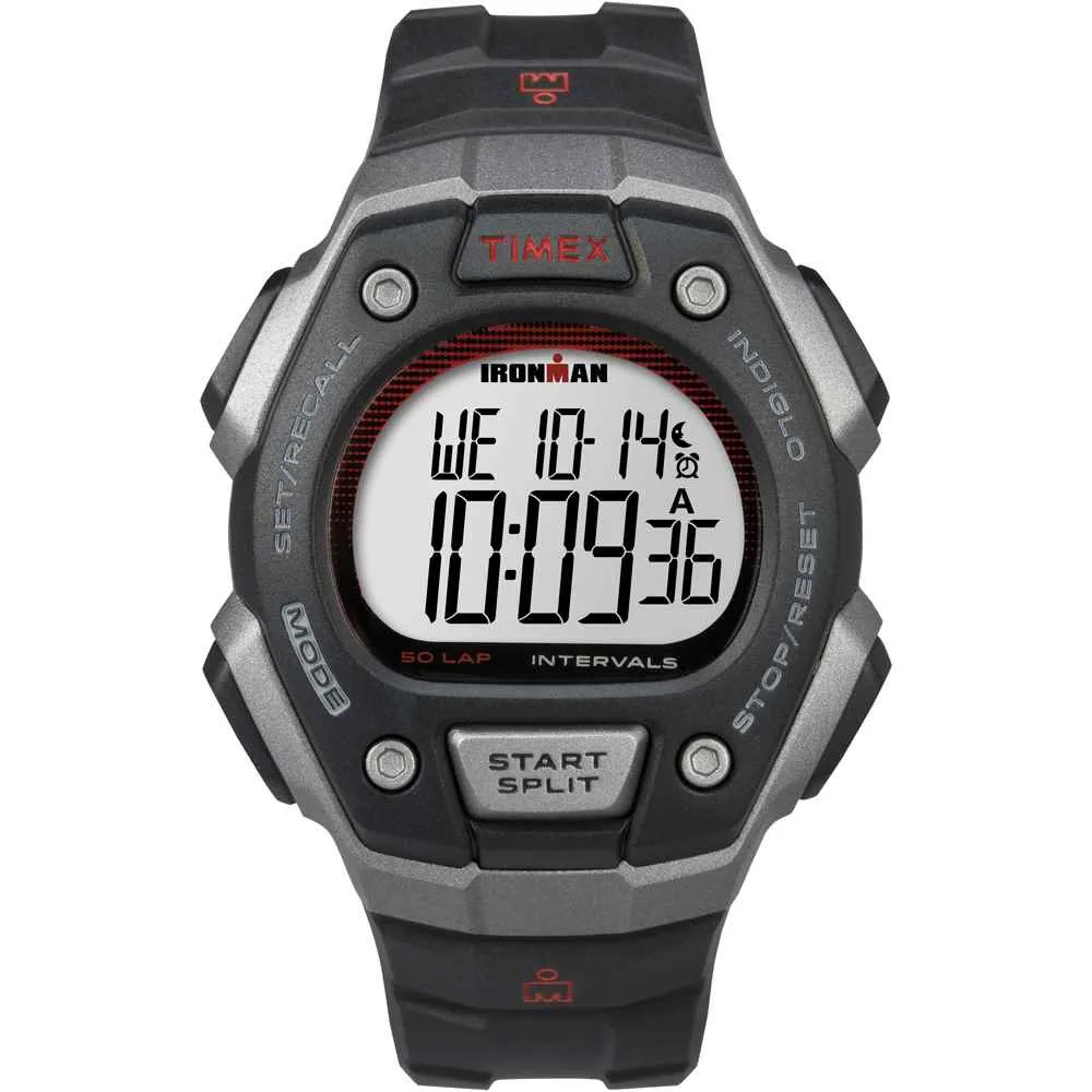 Ironman Classic 50-Lap Full-Size Watch - Silver/Red