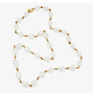 Isabella "Pia" Large South Sea Pearl Necklace in 22K Nectar Gold- 30"