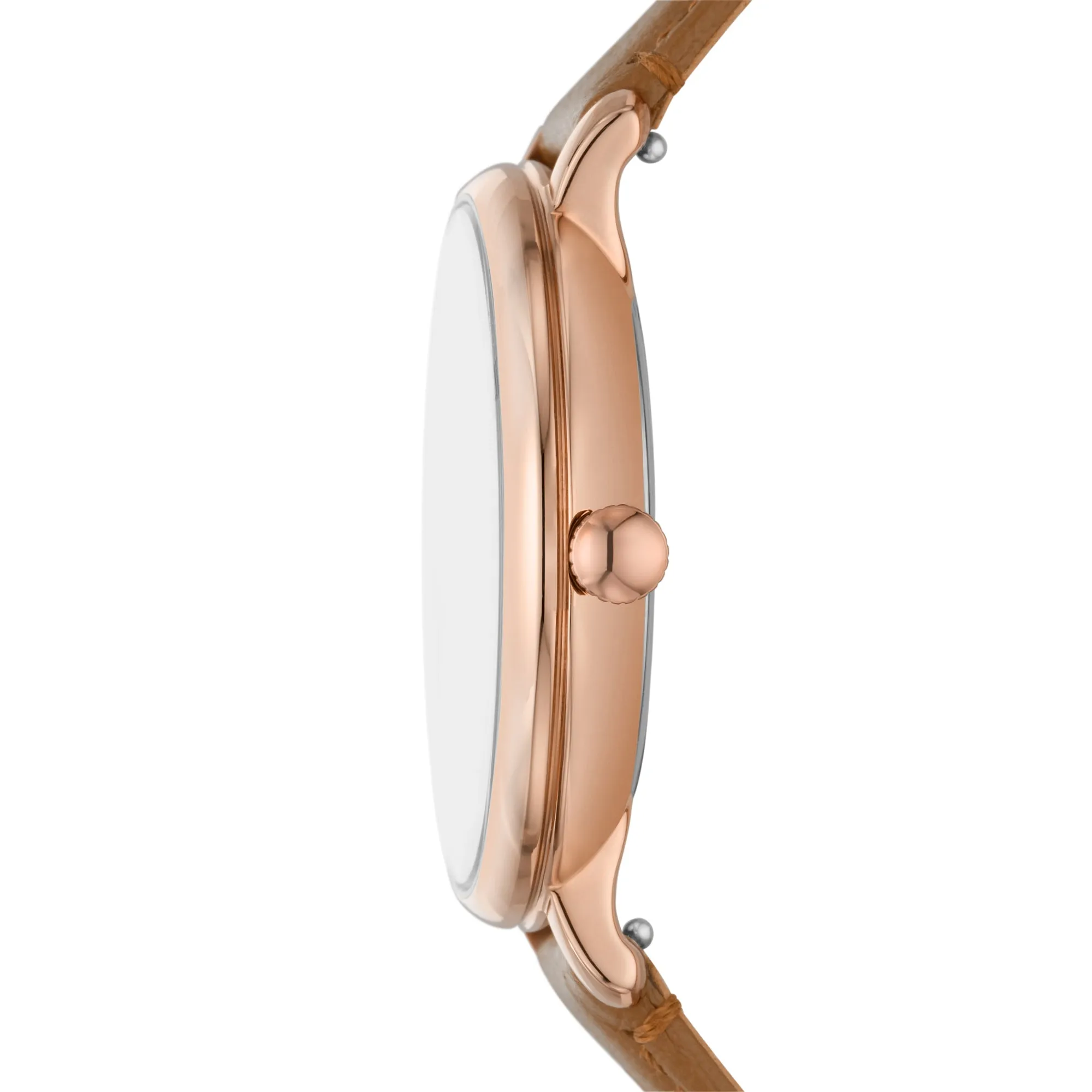 Jacqueline Three-Hand Date Medium Brown LiteHide™ Watch
