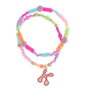 K Retro Bubble Beaded Bracelet Set