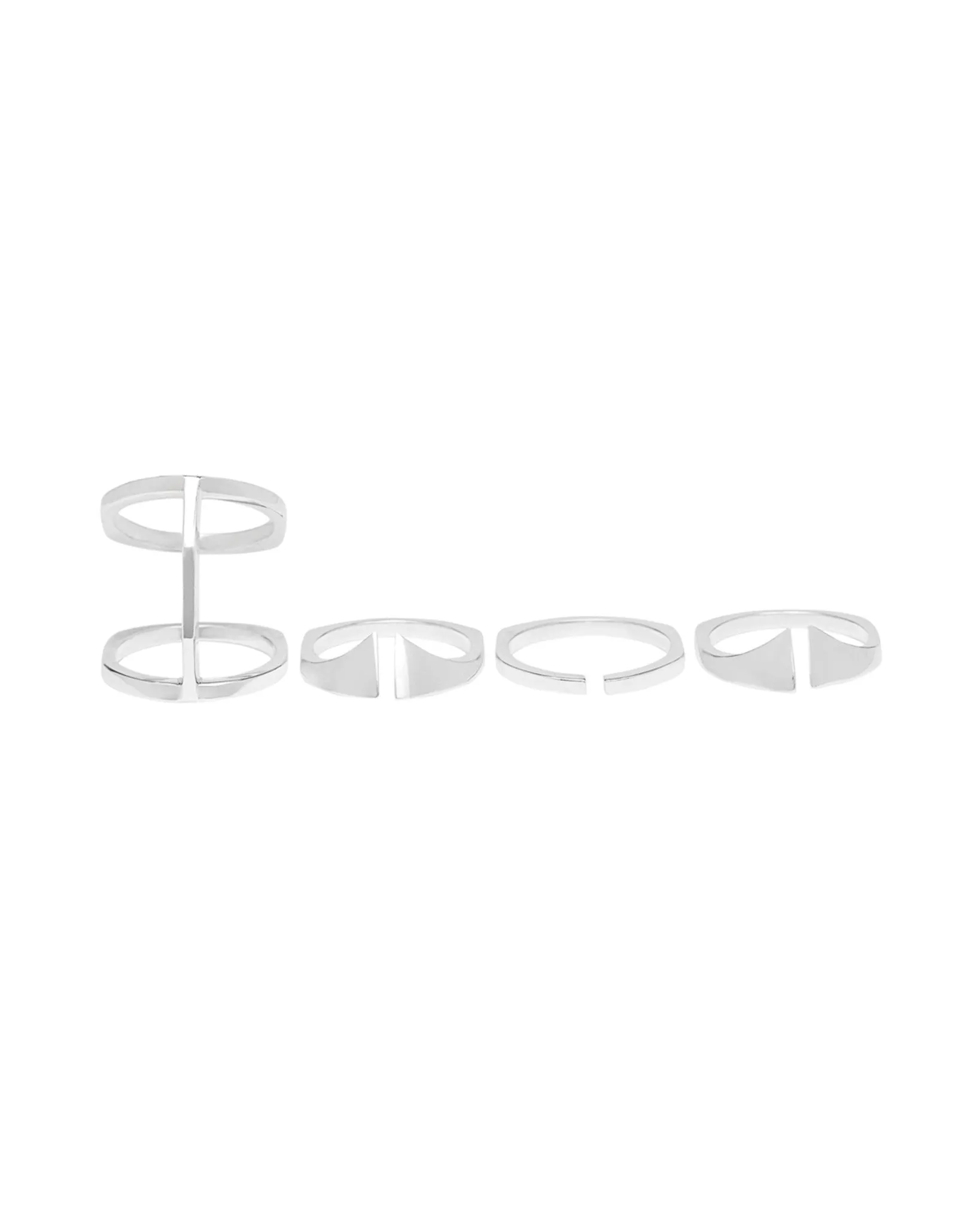 Kaleidoscope Ring Set Sterling Silver 25MM