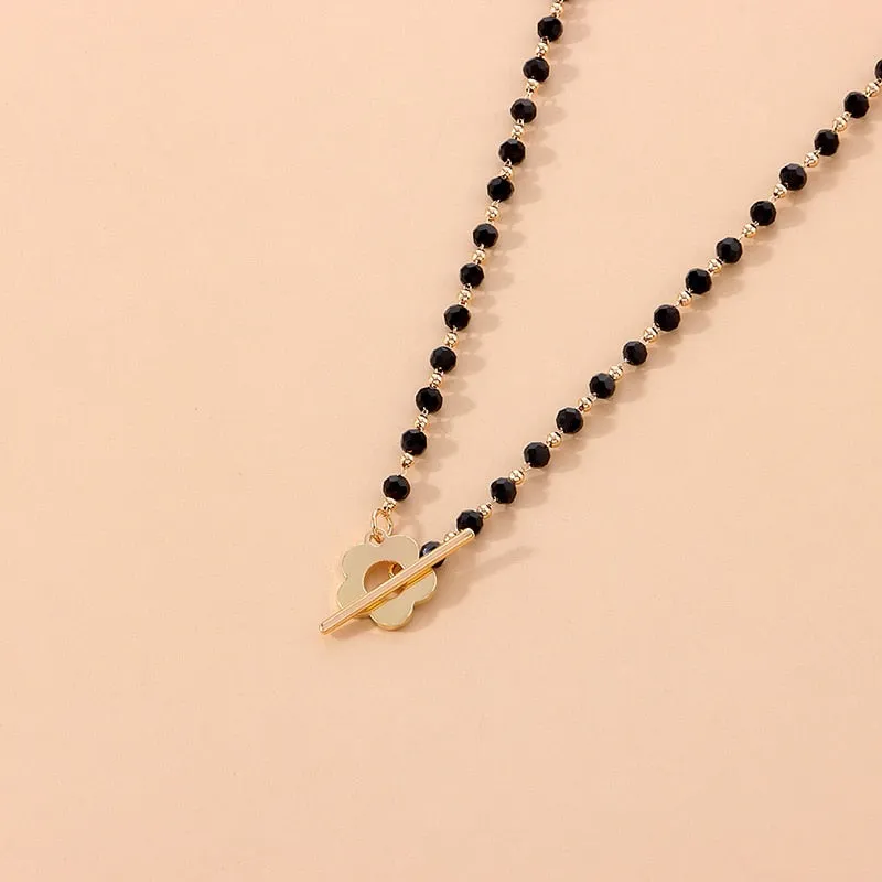 Kaya Bead and Flower Choker Necklace