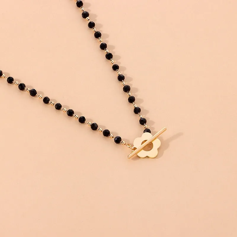 Kaya Bead and Flower Choker Necklace