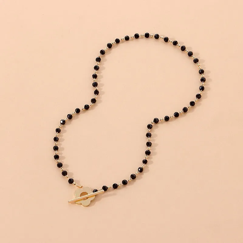 Kaya Bead and Flower Choker Necklace