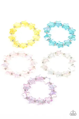 Kid's Starlet Shimmer Iridescent Star Bracelet Set