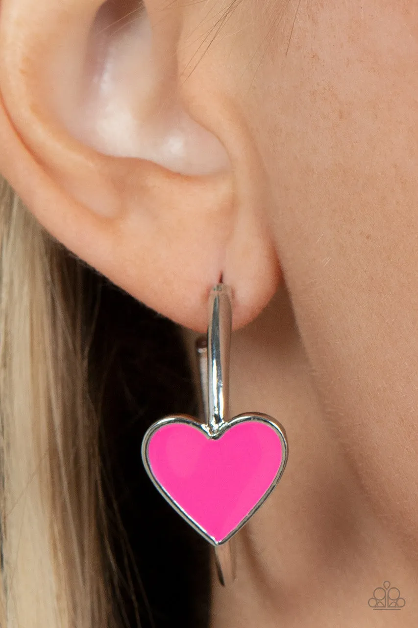 Kiss Up Pink Paparazzi Earrings
