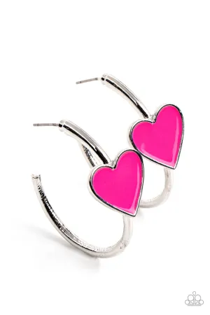 Kiss Up Pink Paparazzi Earrings