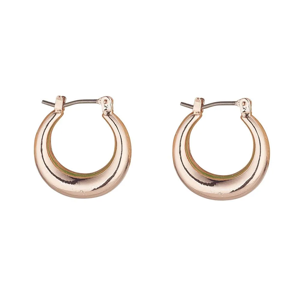 Knight and Day Chunky Gold Hoops P568ECB