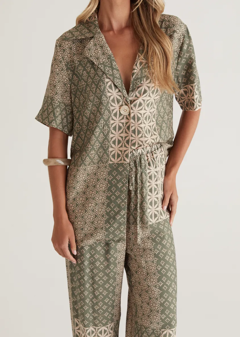 Kordyn Shirt - Green Batik