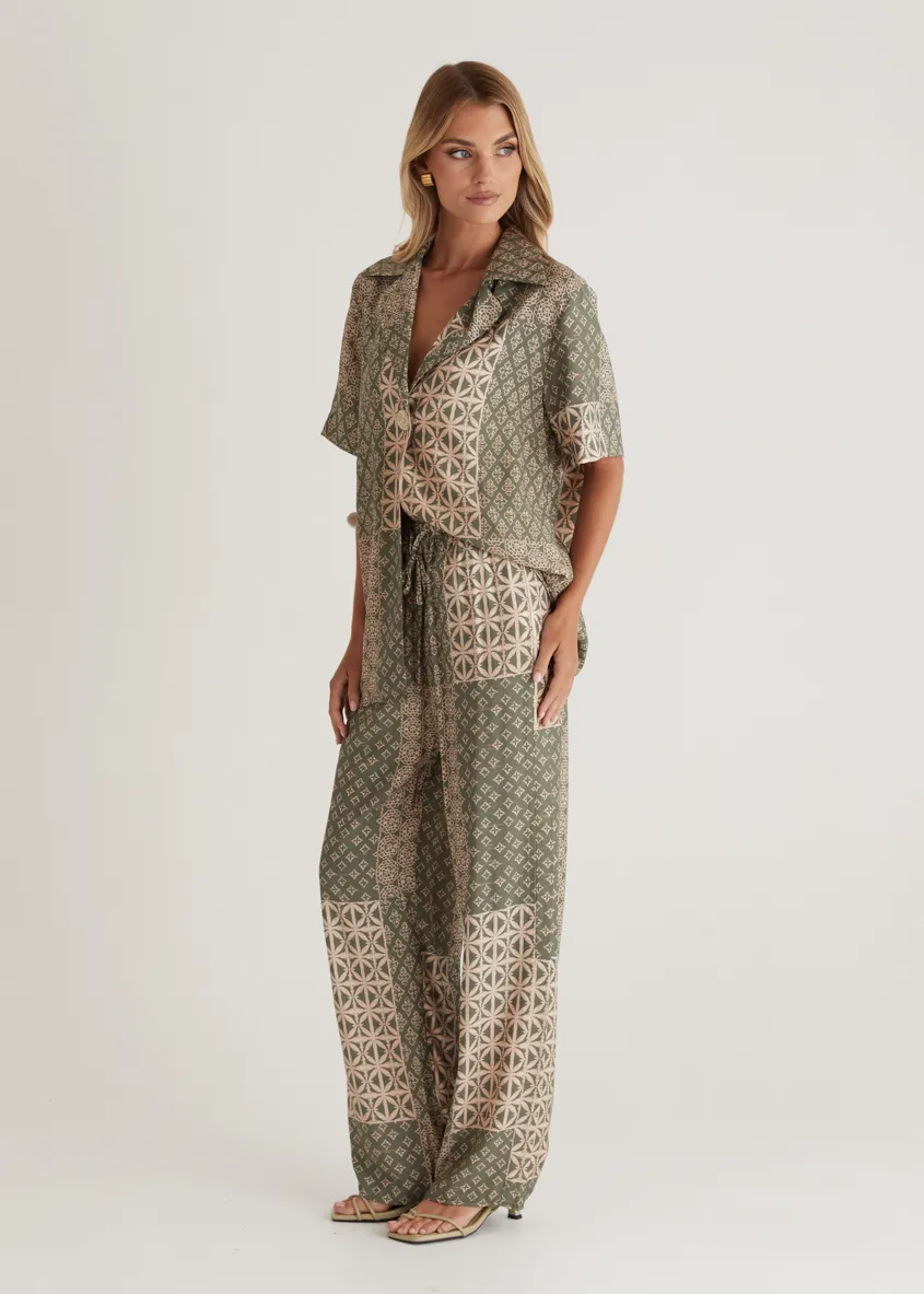 Kordyn Shirt - Green Batik