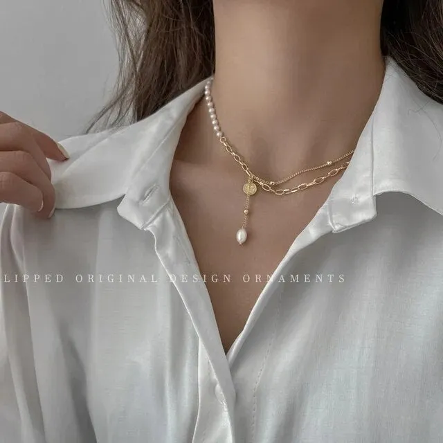 Korean Pendant Pearl Choker Necklace - Various Designs Fashion Statement Piece with Free Shipping