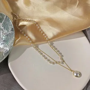 Korean Pendant Pearl Choker Necklace - Various Designs Fashion Statement Piece with Free Shipping