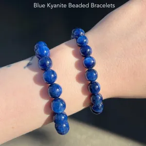 Kyanite Stretch Bead Bracelet ~ 2 Bead Sizes
