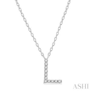 'L' Initial Diamond Pendant