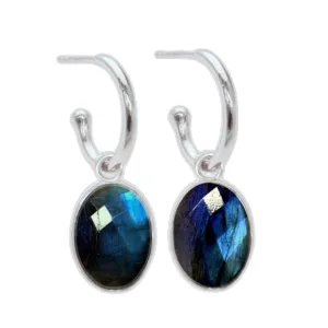 Laihas Iridescent Labradorite Hoop Earrings