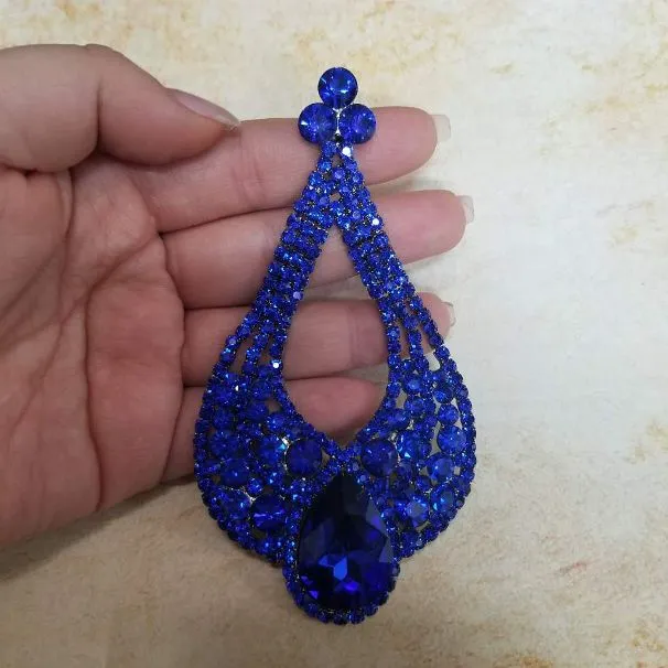 Large Chunky Cut Out AB Crystal Teardrop Earrings | Tammy Lee's| 368878