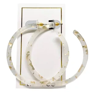 Large Gold Confetti Hoop Earrings