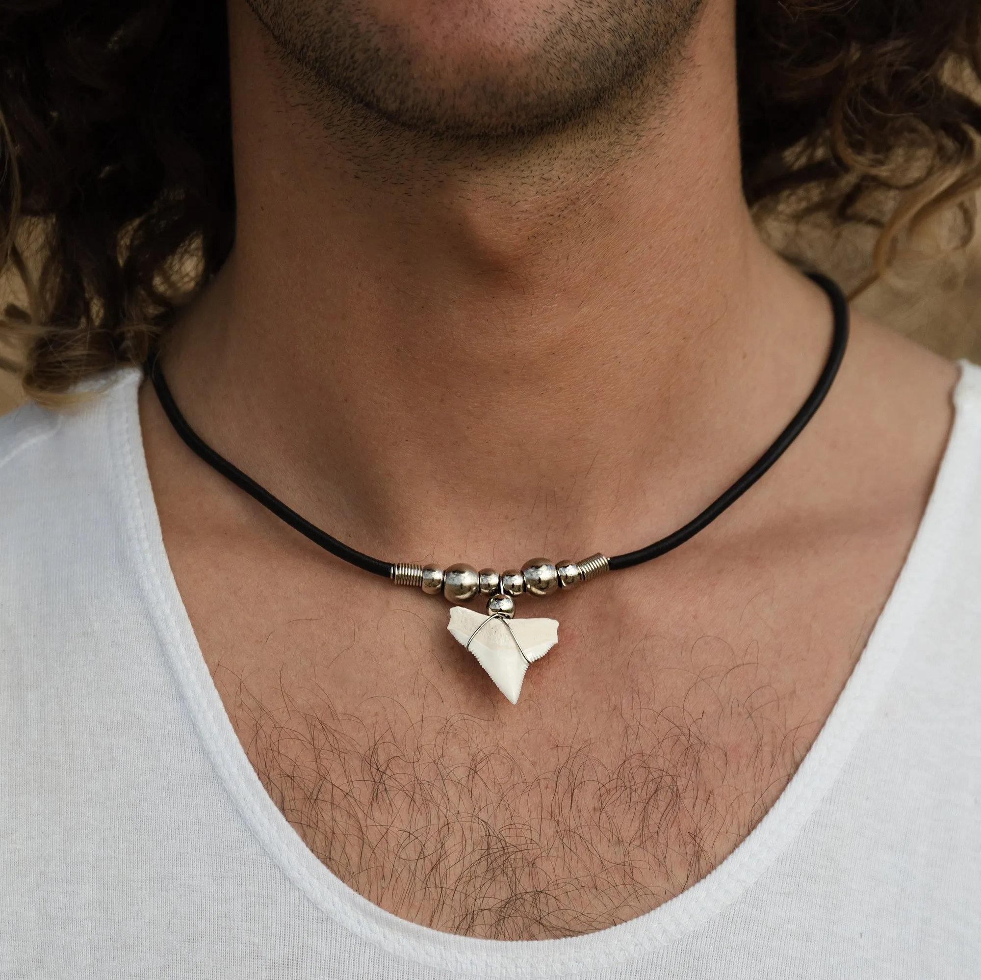 Large Shark Tooth Necklace c181