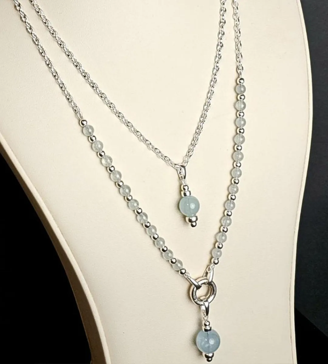LAYERED AQUAMARINE NECKLACE